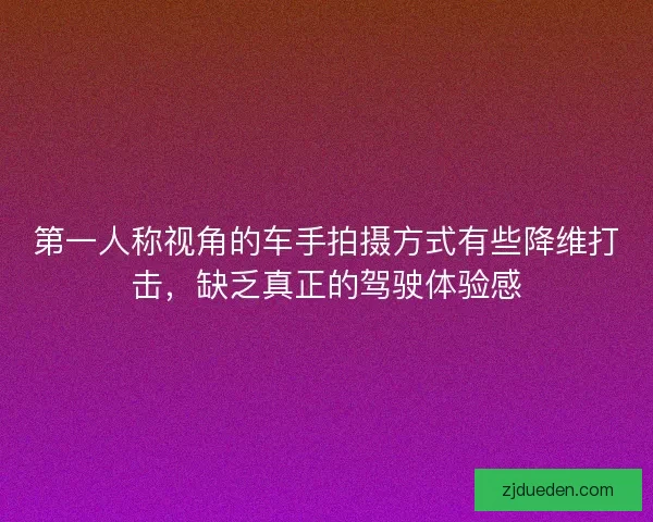 第一人称视角的车手拍摄方式有些降维打击，缺乏真正的驾驶体验感